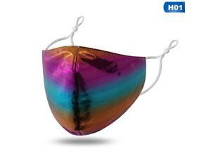 Personality Glitter Face Mask Gradient Color Breathable Face Cover Reusable Washable Mouth Masks Personality Glitter Face Mask Gradient Color Breathable Face Cover Reusable Washable Mouth Masks