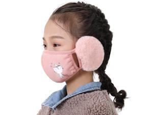 Unisex Warm Plush Face Mask With Earmuffs Reusable Washable Breathable For Kids Adult Unisex Warm Plush Face Mask With Earmuffs Reusable Washable Breathable For Kids Adult