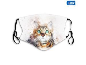 Cat Masks Pets Animal Printed Face Mask Half Mouth Cover Art Washable Reusable Mask Cat Masks Pets Animal Printed Face Mask Half Mouth Cover Art Washable Reusable Mask