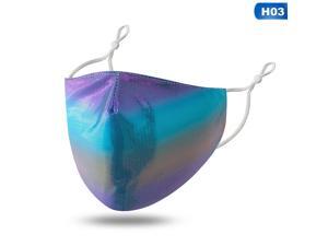 Personality Glitter Face Mask Gradient Color Breathable Face Cover Reusable Washable Mouth Masks Personality Glitter Face Mask Gradient Color Breathable Face Cover Reusable Washable Mouth Masks