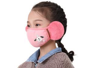 Unisex Warm Plush Face Mask With Earmuffs Reusable Washable Breathable For Kids Adult Unisex Warm Plush Face Mask With Earmuffs Reusable Washable Breathable For Kids Adult