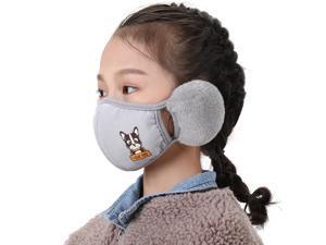 Unisex Warm Plush Face Mask With Earmuffs Reusable Washable Breathable For Kids Adult Unisex Warm Plush Face Mask With Earmuffs Reusable Washable Breathable For Kids Adult