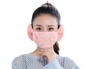 Unisex Warm Plush Face Mask With Earmuffs Reusable Washable Breathable For Kids Adult Unisex Warm Plush Face Mask With Earmuffs Reusable Washable Breathable For Kids Adult