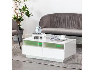 Modern Coffee Table High Gloss Accent Tea Living Room Furniture 4 Drawers White Modern Coffee Table High Gloss Accent Tea Living Room Furniture 4 Drawers White