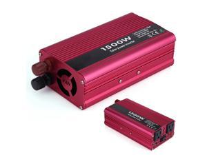 1500W Car Power Inverter Charger 12 DC to 110V AC Modified Sine Wave Converter DC 12V to AC 110V Car Power Inverter Converter USB Charger Adapter 1500W Car Power Inverter Charger 12 DC to 110V AC Modified Sine Wave Converter DC 12V to AC 110V Car Power Inverter Converter USB Charger Adapter