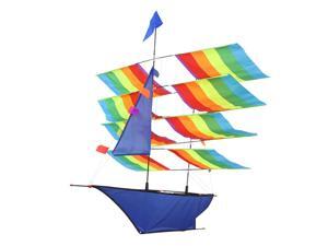 3D Huge Rainbow Sailboat Stereo Kite Outdoor Sports Children Kids Game Activity 3D Huge Rainbow Sailboat Flying Kite Outdoor Sports Children Kids Game Activity
