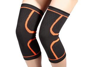 2Pcs Knee Support Protector Anti-slip Breathable for Men Outdoor Running Cycling 2Pcs Knee Support Protector Anti-slip Breathable for Men Outdoor Running Cycling