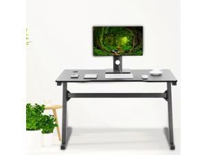 Z-Shaped Computer Desk Table w/ Crossbar Support for Small Spaces Working Gaming