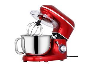 Stand Mixer, 650W 6 Speed 6 Quart Tilt-Head Kitchen Electric Food Mixer with Beater, Dough Hook and Wire Whip, Red, ETL Listed Stand Mixer, 650W 6 Speed 6 Quart Tilt-Head Kitchen Electric Food Mixer with Beater, Dough Hook and Wire Whip, Red, ETL Listed