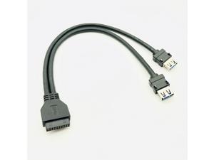 USB3.0 Cable USB Connector for PC Front Panel USB Hub USB 3.0 20pin Header Dual Port USB3 Adapter Fixed Foot for DIY Panel Mount USB3.0 Cable USB Connector for PC Front Panel USB Hub USB 3.0 20pin Header Dual Port USB3 Adapter Fixed Foot for DIY Panel Mount
