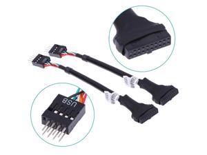 1PC USB 3.0 20-Pin Motherboard Header Female to USB 2.0 9-Pin Male Adapter Cable 1PC USB 3.0 20-Pin Motherboard Header Female to USB 2.0 9-Pin Male Adapter Cable