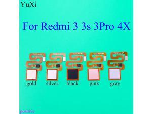 YuXi Ribbon Flex Cable Fingerprint Sensor Home Return Key Menu Button Tail Wire Replacement For Xiaomi Redmi 3 3s 4X Pro