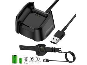 Compatible With Fitbit Versa 2 Charger,for Smartwatch Fitbit Versa 2 USB Quick Charging Cable & Power Dock Cradle Replacement Charger Adapter