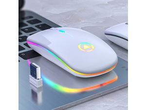 Rechargeable Wireless Silent Colorful LED Mice Optical Ergonomic Gaming Mouse