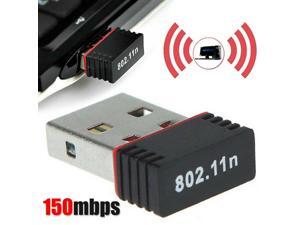Portable Mini USB WiFi Dongle 802.11n 150Mbps Wireless Network Adapter High Compatibility for Computer Laptop LAN PC (Black) Portable Mini USB WiFi Dongle 802.11n 150Mbps Wireless Network Adapter High Compatibility for Computer Laptop LAN PC (Black)