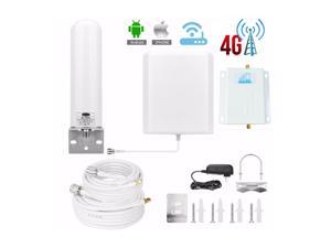 AT&T Cell Phone Signal Booster 4G LTE 700Mhz Band 12 17 Straight Talk Mobile Signal Amplifier Outdoor Omni-directional Tubular Antenna Indoor Directional Wall Mounted Panel 50ft Coaxial Home Office