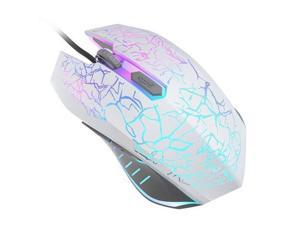 Gaming Mouse Wired 2400 DPI Breathing Light Ergonomic Gaming Computer Mice with 6 Buttons for PC,Gamer
