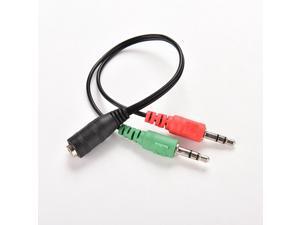 3.5mm Female to 2 Dual Male Jack Plug Audio Stereo Headset Mic Splitter Cables 3.5mm Female to 2 Dual Male Jack Plug Audio Stereo Headset Mic Splitter Cables