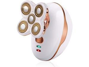 Electric Shaver for Women Men Women's Hair Removal Rechargeable Waterproof Painless Hair Remover with 5 Floating Blades Head for Body Arms Legs Face Bikini