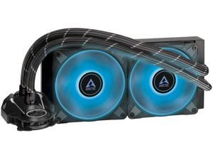 ARCTIC Liquid Freezer II 240 RGB - Multi-Compatible All-in-one CPU AIO Water Cooler with RGB Compatible with Intel & AMD efficient PWM-Controlled Pump Fan Speed: 200-1800 RPM - Black