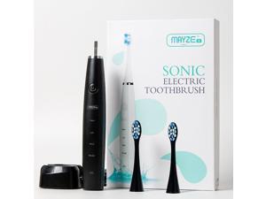 MAYZE Sonic Electric Toothbrush Adults- Rechargeable Travel Toothbrush with 4 Cleaning Modes, Smart Timer and Ipx7 Fully Waterproof Technology 2 Replacement Heads MAYZE Sonic Electric Toothbrush Adults- Rechargeable Travel Toothbrush with 4 Cleaning Modes, Smart Timer and Ipx7 Fully Waterproof Technology 2 Replacement Heads