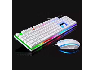 Rainbow Gaming Keyboard and Mouse Set Backlight USB Ergonomic For PC Laptop US Rainbow Gaming Keyboard and Mouse Set Backlight USB Ergonomic For PC Laptop US