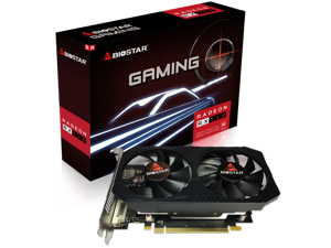 Biostar Radeon RX 560 4GB GDDR5 128-Bit DirectX 12 PCI Express 3.0 DVI-D Dual Link, HDMI, DisplayPort and Dual Cooling Fan Gaming Edition VA5615RF41-TBVRA-BS2 Biostar Radeon RX 560 4GB GDDR5 128-Bit DirectX 12 PCI Express 3.0 DVI-D Dual Link, HDMI, DisplayPort and Dual Cooling Fan Gaming Edition VA5615RF41-TBVRA-BS2