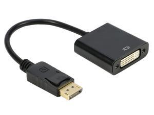 DisplayPort to DVI Cable Adapter, iXever Display Port to DVI Converter for DP to DVI-I M/F 24+5 in Black