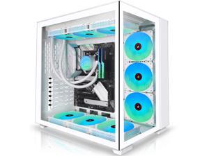 KEDIERS PC Case  ATX Tower Tempered Glass Gaming Computer Case with 9 ARGB FansC590