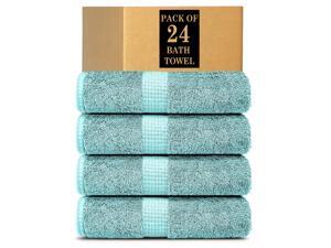 Lavish Touch 100% Cotton 600 GSM Melrose Pack of 24 Bath Towels Sea Green Lavish Touch 100% Cotton 600 GSM Melrose Pack of 24 Bath Towels Sea Green