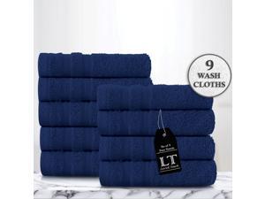 Lavish Touch 100% Cotton Pack of 9 Wash Towels Lavish Touch 100% Cotton Pack of 9 Wash Towels
