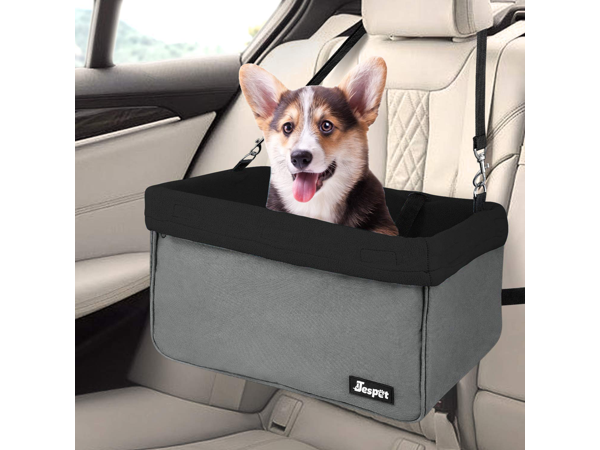 GOOPAWS Soft Sided Pet Carrier Perfect for Travel, Smoke Grey, 17