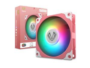 Vetroo Sakura Pink Frame 120mm ARGB LED Case Cooling Fan Computer PC Cooler High Airflow High-Performance Controller Free with 5V 3pin Motherboard Sync Vetroo Sakura Pink Frame 120mm ARGB LED Case Cooling Fan Computer PC Cooler High Airflow High-Performance Controller Free with 5V 3pin Motherboard Sync