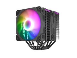 Vetroo U6 Dual Tower CPU Cooler w/ 120mm Addressable RGB Sync & PWM Fans, 6 Direct Contact Heatpipes 220W TDP CPU Air Cooler for Intel LGA 1200 115X / AMD Ryzen AM4