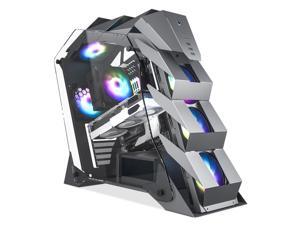 Vetroo K1 Pangolin Mid-Tower ATX PC Gaming Case, Dual Tempered Glass, USB 3.0 I/O Panel High Airflow Computer Case Max 360mm Water Cooler Support