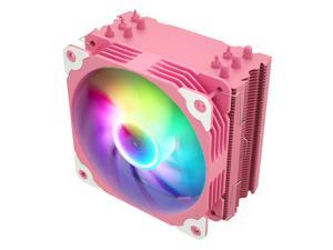 Vetroo V5 Pink CPU Cooler, 5 Heat Pipes 120mm Addressable RGB & PWM Air Cooler 150w TDP for Intel LGA 1700/1200/115X AMD AM5/AM4