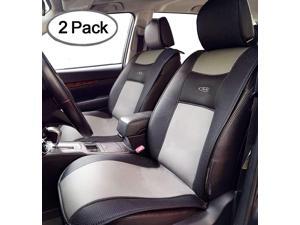 Big Ant Breathable 2pc Universal Car Seat Cover PU Leather Cushion for Car,Truck,SUV - Black&Gray Big Ant Breathable 2pc Universal Car Seat Cover PU Leather Cushion for Car,Truck,SUV - Black&Gray