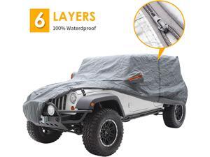 Big Ant Car Cover for Wrangler 2 Door SUV Covers,All Weather Protection 100% Waterproof SUV Cover Custom Fit for 1987-2021 Wrangler CJ,YJ, TJ & JK with Driver Door Zipper,Gray Big Ant Car Cover for Wrangler 2 Door SUV Covers,All Weather Protection 100% Waterproof SUV Cover Custom Fit for 1987-2021 Wrangler CJ,YJ, TJ & JK with Driver Door Zipper,Gray