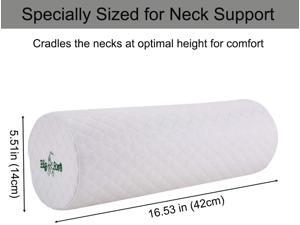 Big Ant Neck Roll Pillow Cervical Bolster with Removable Soft Cover - Memory Foam Round Cylinder Bolster Big Ant Neck Roll Pillow Cervical Bolster with Removable Soft Cover - Memory Foam Round Cylinder Bolster