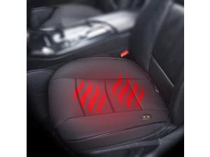 Heated Car Seat Cover Cushion - 1 Pack Seat Warmer Cover, 12V / 24V Heated Comfortable Seat Cushion for SUV, Cars, Trucks Perfect for Cold Weather and Winter Driving - Black