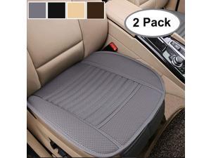 Big Ant 2 Pack Universal Car Front Seat Cover, Seat Cushion Pad Mat for Auto Supplies Office Chair with Breathable PU Leather Gray