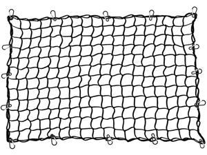 Big Ant 4' x 5' Bungee Cargo Net for Pickup Truck Bed - Heavy Duty Cargo Netting with 16 D Clip Carabiners, Small 4" x 4” Mesh Holds Small and Large Loads Tighter
