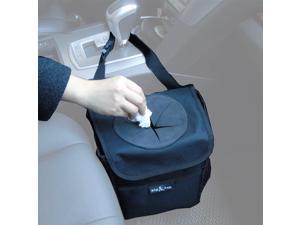 Big Ant Car Trash Bag for Little Leak Proof - Car Garbage Bag with Lid and Storage Pockets - Black