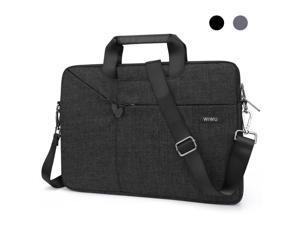 wiwu Laptop bag 15.6 inch Top-grade wate resistant Computer bag Handbag Messenger Laptop sleeve Business briefcase with handle for Hp Dell Lenovo Notebooks (15.6'' Black)