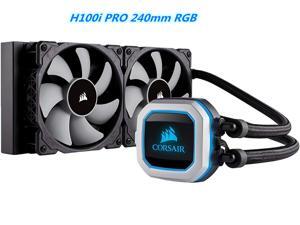 Corsair Hydro Series H100i PRO Low Noise 240mm RGB Water/Liquid CPU Cooler 240mm (CW-9060033-WW) Support Intel LGA 1200, 2066, AMD AM4 Corsair Hydro Series H100i PRO Low Noise 240mm RGB Water/Liquid CPU Cooler 240mm (CW-9060033-WW) Support Intel LGA 1200, 2066, AMD AM4