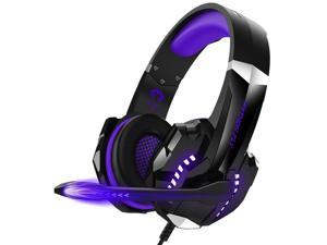 SUIUBUY Gamer Wired Lightweight Headset with Microphone for Ps5 71 Stereo Bass Surround Sound audifonos Gamer Headset with Microphone Purple