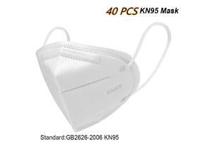 40pcs KN95 Mask Non-Disposable Protective Mask As N95 Mask Anti Covid-19 Virus Mask Surgical Face Mask Anti Flu，Nonwoven Fabrics 5-Layers Facemask