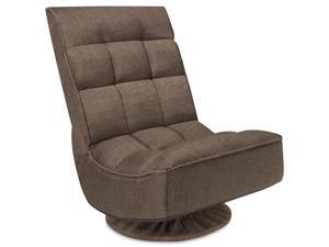 360-Degree Swivel Folding Cushioned Floor Gaming Chair for Home, Office w/ 4 Adjustable Positions - Coffee 360-Degree Swivel Folding Cushioned Floor Gaming Chair for Home, Office w/ 4 Adjustable Positions - Coffee