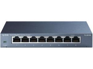 TP-Link 8 Port Gigabit Ethernet Network Switch Ethernet Splitter Sturdy Metal w/ Shielded Ports Plug-and-Play Traffic Optimization Unmanaged Lifetime Warranty (TL-SG108) TP-Link 8 Port Gigabit Ethernet Network Switch Ethernet Splitter Sturdy Metal w/ Shielded Ports Plug-and-Play Traffic Optimization Unmanaged Lifetime Warranty (TL-SG108)