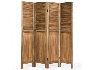 4 Panel Folding Privacy Room Divider Screen Home Furniture 5.6 Ft Tall Brown 4 Panel Folding Privacy Room Divider Screen Home Furniture 5.6 Ft Tall Brown